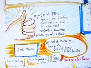 Working on a definition of done in Agile Learning Labs CSPO class